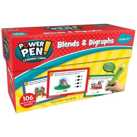 TEACHER CREATED RESOURCES Teacher Created Resources TCR6104BN Power Pen Learning Cards Blends & Digraphs - Pack of 2 TCR6104BN